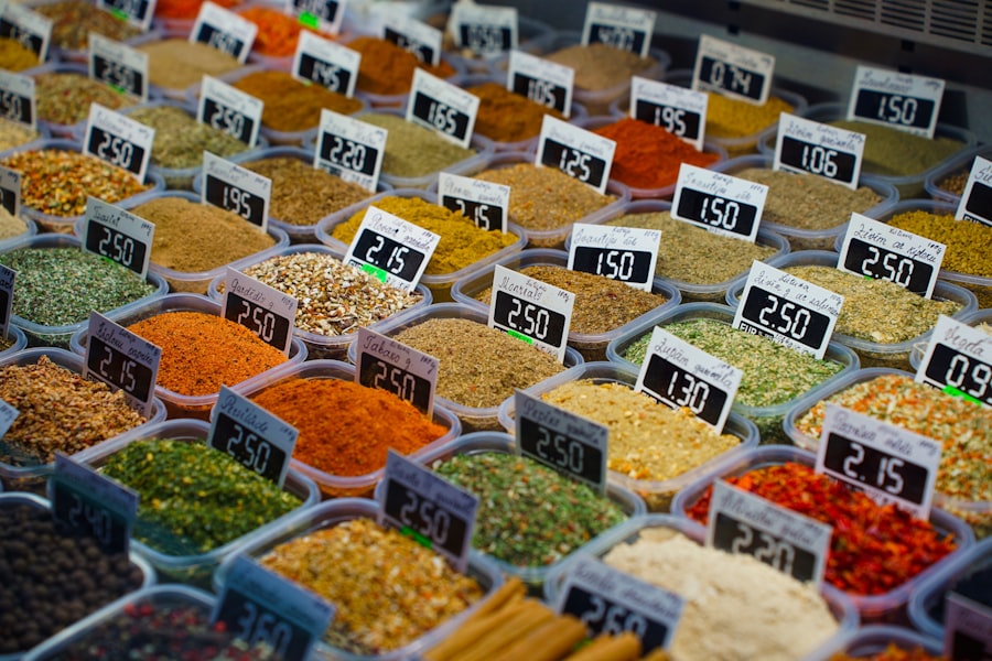 Photo Kleurrijke gerechten koperen 